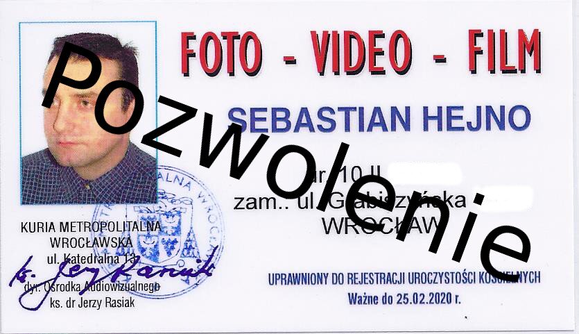 Pozwolenie na filmowanie w kościołach Pozwolenie na filmowanie w kościołach