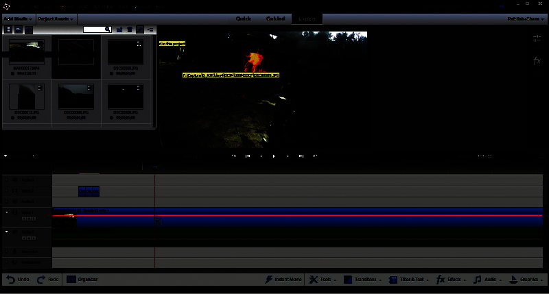Adobe Premiere Elements 12 - okno robocze